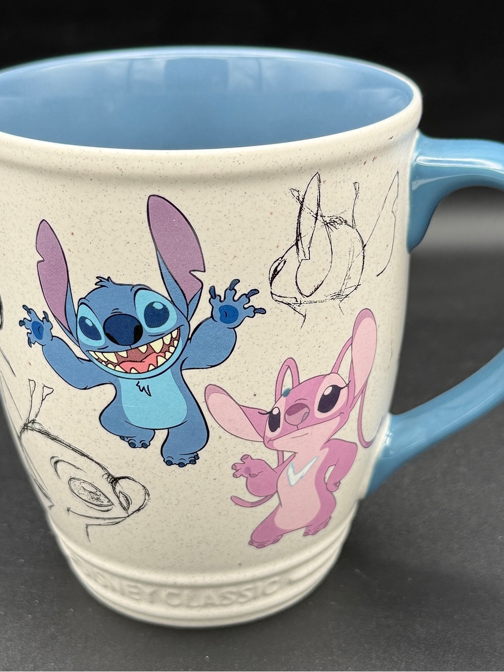 Disney Blue and Pink Stitch Ceramic Character Mug